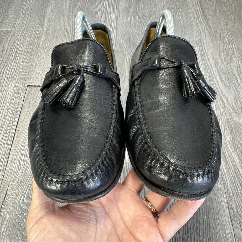 ALLEN EDMONDS URBINO Leather Loafers Shoes Mens SZ 10 D Italy HandCrafted Black - Picture 7 of 12